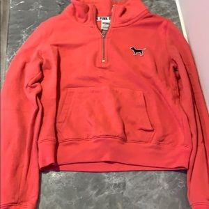 pink quarter zip